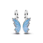 2025 Orecchini a cerchio in cristallo per le donne Orecchini gioielli Farfalla rosa Bule Moon Star Orecchini originali in argento sterling 925 platinumshop
