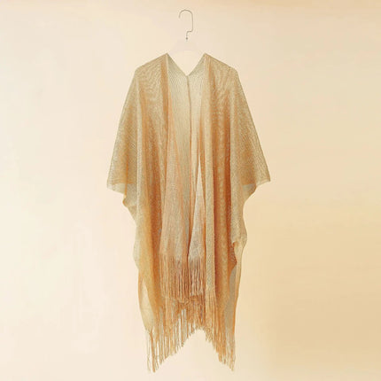 2024 Copricostume da bagno Moda Nappa Oro Bikini Beach Cover Up Abito da spiaggia sexy Tuniche per le donne Abbigliamento estivo Vedere attraverso platinumshop