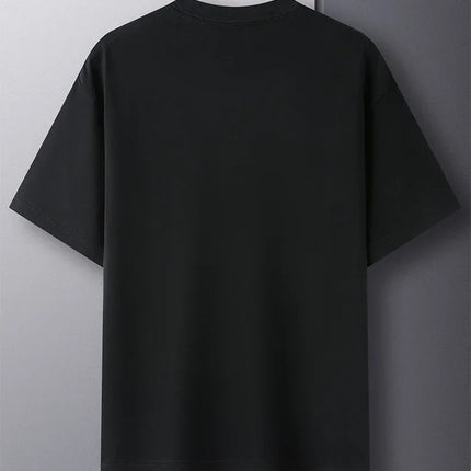 Men's Summer 100% Pure Cotton Short Sleeve Crew Neck Fashion Style Half Sleeve Breathable Top T-shirt Short Sleeve