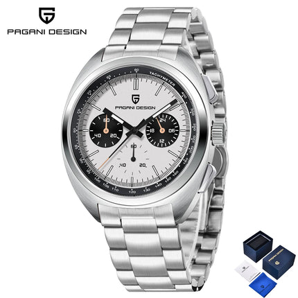 Nuovo Orologio da Uomo PAGANI DESIGN Panda 2026, Orologio al Quarzo Retrò, Cronografo Impermeabile con Vetro Zaffiro AR, Luminoso, Sportivo, in Acciaio Inossidabile