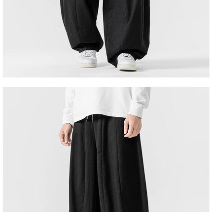 Pantaloni casual da uomo autunno stili giapponesi pantaloni lanterna da uomo caldi vintage larghi pantaloni da uomo oversize moda streetwear