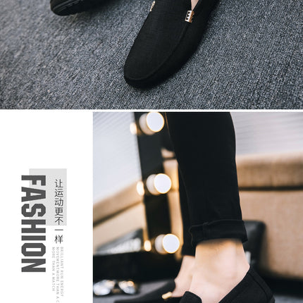 Scarpe casual da uomo in tela slip on mocassini alla moda per uomo abito di lusso scarpe da guida appartamenti formali per feste di matrimonio taglie forti