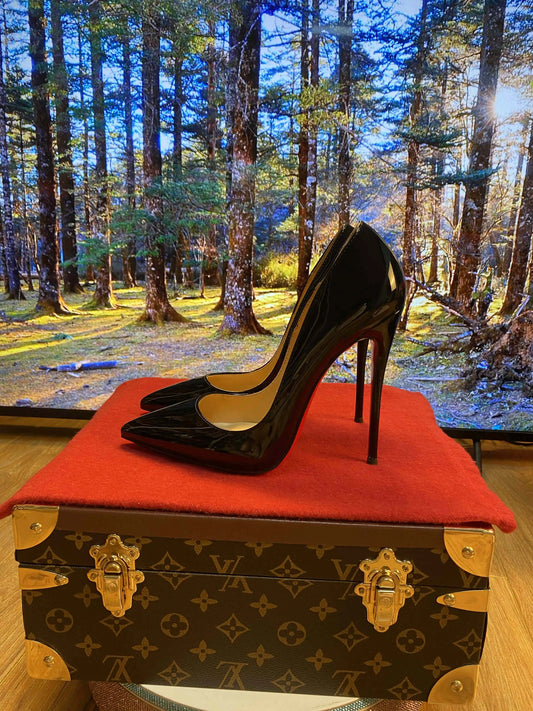 New shallow classic patent leather 12cm fashionable and versatile work high heels nude 10cm thin heel plus size 33-46