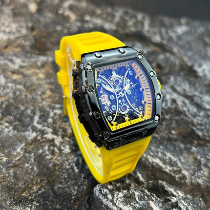 Orologio da uomo leggero marchio di lusso quadrante barile di vino orologio sportivo alla moda con bagliore notturno orologio calendario Reloj L146 platinumshop