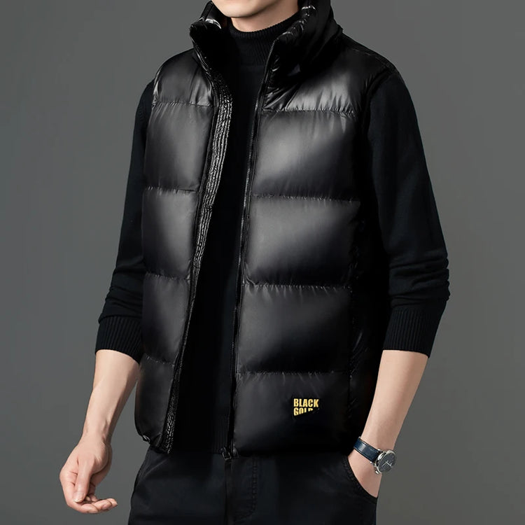 brand Men Vest down waistcoat winter sleeveless jacket men's lightweight waistcoat thick Sleeveless warm Waistcoat Man