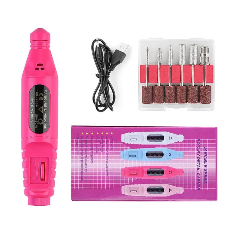 Pen‑Form Manicure Pedicure Grinding Machine Compact Electric Nail Polisher Drill For Daily Nail Grooming And Diy Hand‑Made Nail Creation