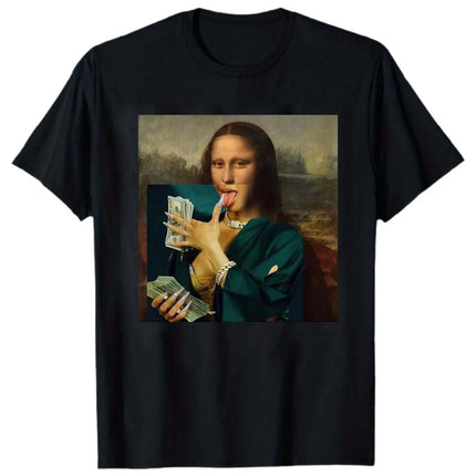 Men's summer short-sleeved printed t-shirt, unisex style, suitable for house parties as a gift