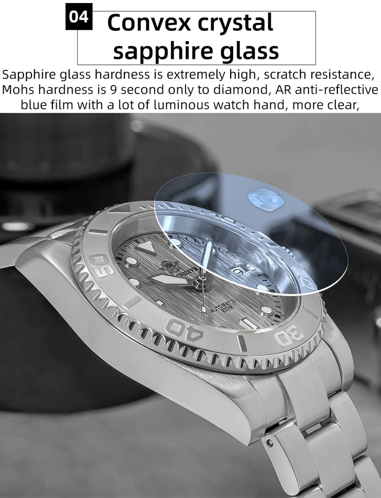ADDIESDIVE AD2087 Men Watch Waterproof 20Bar Driver Sapphire Glass BGW9 Luminous Reloj Hombre NH35 Automatic Mechanical Watch