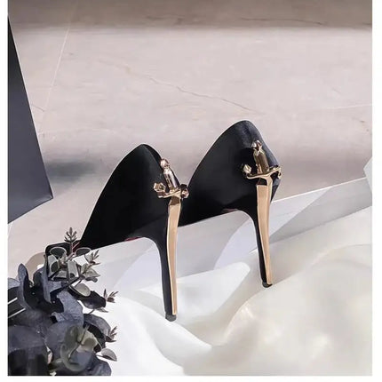 Scarpe da Donna di Design di Lusso, Tacchi Alti a Punta Stiletto con Design a Scettro e Spada Dorata, Moda Regina 2026, Zapatos De Mujer platinumshop