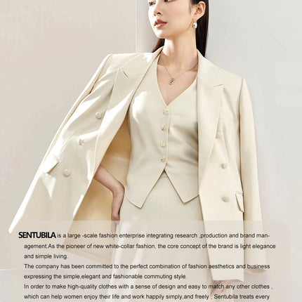 SENTUBILA 100% Wool Winter Jackets for Women Short Coats 2026 Stand Turtleneck Unlined Wool Outerwears Female Clothes W44O56626