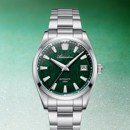 ADDIESDIVE Top Brand Automatic Watch For Men Sapphire Glass Unique Bark Texture Waterproof Luminous Mechanical Watch New AD2075