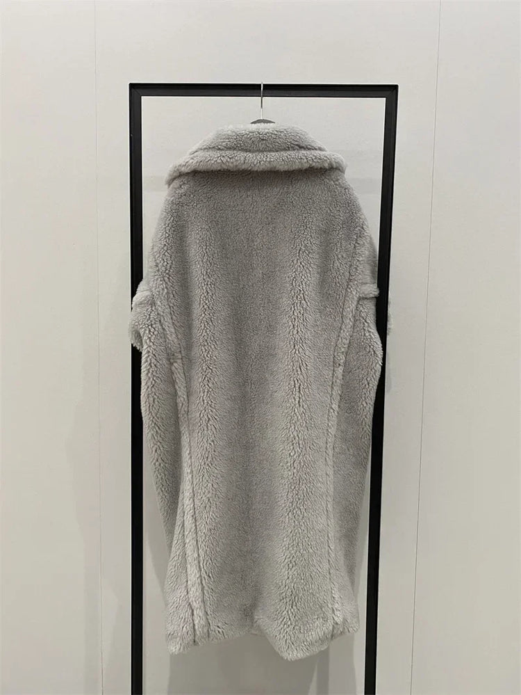Max Teddy Coat 62% Alpaca 26% Wool 12% Silk Coat Winter Thicken Women's Coat