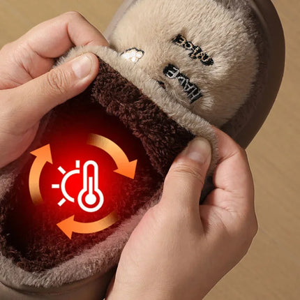 Thicken Warm Long Plush Slippers for Women Winter 2026 Chunky Platform Fluffy Furry Fur Slippers Couple Plus Size Indoor Shoes