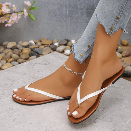 Pantofole piatte con punta a clip Donna 2025 Estate Oro Argento Infradito da esterno Donna Plus Size 43 Sandali da spiaggia leggeri antiscivolo