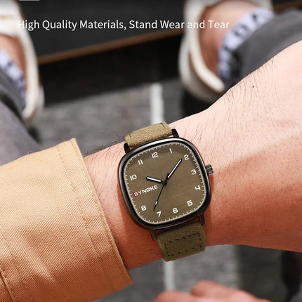 SYNOKE orologio al quarzo da uomo Fashion Simple Business Belt orologio al quarzo per uomo orologio da polso per studenti sport Non meccanico platinumshop