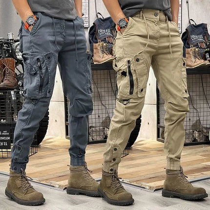 2025 New Men's Cargo Pants Tactical Military Work Pants Outdoor Jogger Casual Trousers Straight Leg Spring Autumn Utility Pants