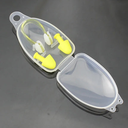 Set di tappi per le orecchie con clip per naso da nuoto, attrezzatura protettiva per allenamento professionale impermeabile per il nuoto, accessori per il nuoto