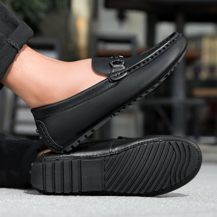 Mocassini in Pelle da Uomo Stile Britannico, Traspiranti, Slip-on, per Guida e Outdoor, Scarpe Casual Classiche Fatte a Mano, Design Elegante