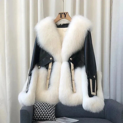 2026 High-End Womens Whole Hide Imitation Fox Fur Fur Coat Winter Short Fur One Warm Jacket Fashion Female Cold Parka Fur Coats