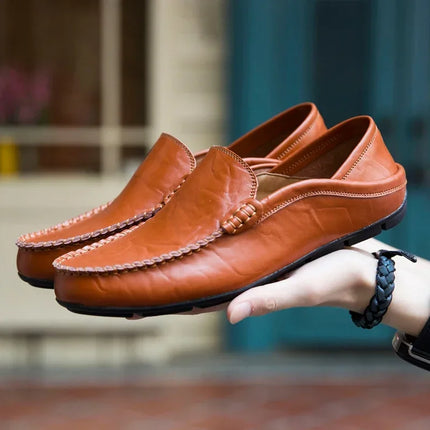 Scarpe da Uomo Casual in Pelle, Mocassini di Design, Slip-on, Scarpe da Barca di Alta Qualità, Chaussure Homme