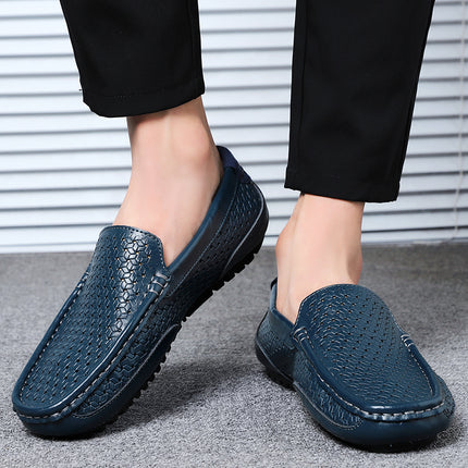 Scarpe casual da uomo di marca di lusso estiva Mocassini da uomo in vera pelle morbida Mocassini Designer italiano Scarpe da barca traspiranti
