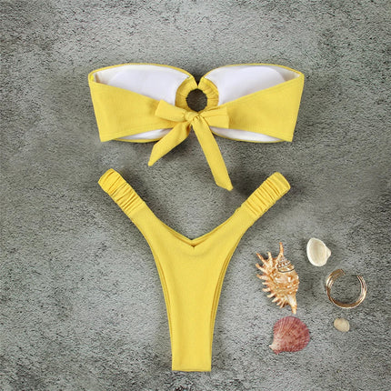 Micro Bikini Push Up Costumi da bagno donna 2024 Costumi da bagno femminili sexy Bikini brasiliano Perizoma Biquini Costumi da bagno Costumi da bagno solidi platinumshop