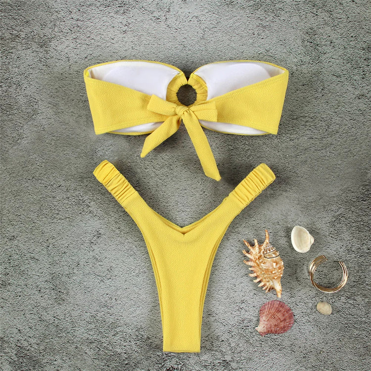 Micro Bikini Push Up Costumi da bagno donna 2024 Costumi da bagno femminili sexy Bikini brasiliano Perizoma Biquini Costumi da bagno Costumi da bagno solidi platinumshop
