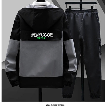 Winter Outfits Men Thick Warm Tracksuit Set Men Fashion Clothing SportswearJacket Pants 2 Piece Fleece Lined Sets