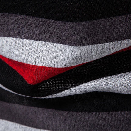 Men's Summer Short Sleeve Polo Shirts, Striped Lapel Collar T-shirts, T19