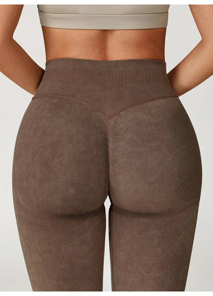 Yoga Pants Impact Leggings Women Seamless Sports Yoga Pant High Waist Ribbed Gym Clothes Fitness Workout Wear Scrunch Bum Tights PlatiNum
