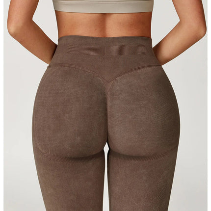 Yoga Pants Impact Leggings Women Seamless Sports Yoga Pant High Waist Ribbed Gym Clothes Fitness Workout Wear Scrunch Bum Tights PlatiNum
