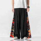 Men's Wide Leg Streetwear Pants, Spring and Summer, Printed, Casual, Harem Style, Oversize, Vintage, Breathable and Comfortable