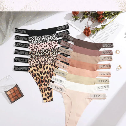 3Pcs/Set Seamless Low Waist Sexy Panties Women Thongs Rhinestones Letter Diamonds G-string Sports Thong Shorts Briefs T-back