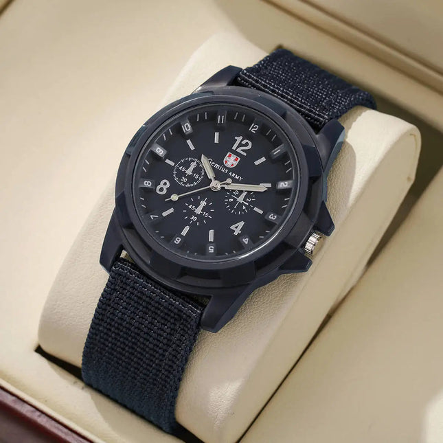 Orologi militari da uomo casual Orologio da polso sportivo al quarzo Cinturino in nylon Orologio da uomo Relogio Masculino (senza scatola) platinumshop