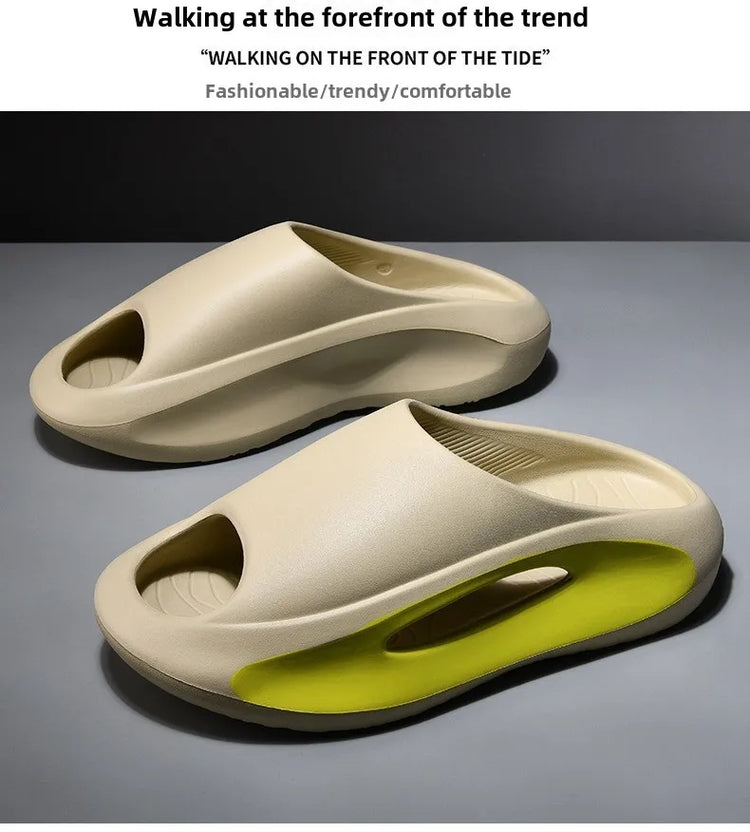 Pantofole in cocco Le donne indossano sandali Coppia fondo spesso Eva Step on Shit Feeling Home Home Pantofole di grandi dimensioni Scarpe