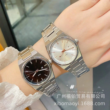 Orologio da Polso Serie PRX con Cinturino in Acciaio, Modello Super Player, per Uomo e Donna, con Calendario, Stile Semplice e alla Moda, Regalo di Compleanno, Idea Regalo per Lui e per Lei