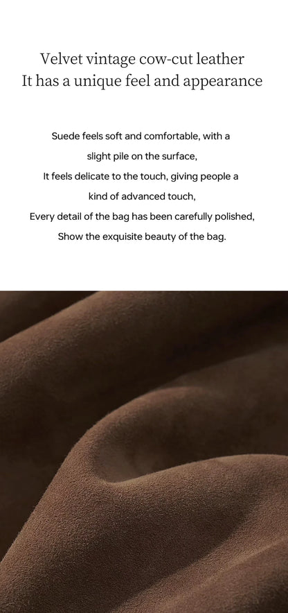 LA FESTIN Original New Women Bag Luxury Suede Bag Leather Handbag Winter Bags Fashion Shoulder Bag Bucket Bag Crossbody Bag