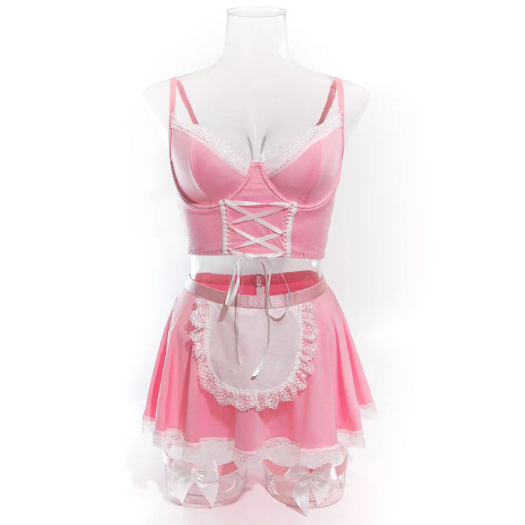 Women Transparent Bra And Panty Garter Underwear Set Hot Erotic Sexy Costumes Underwear Open Bra Thong Sexy Lingerie Sets