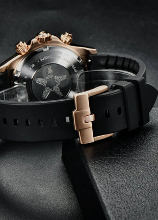 Nuovo Orologio da Uomo PAGANI DESIGN Cronografo di Lusso in Oro Rosa, Quadrante Blu Ghiaccio 40mm, Vetro Zaffiro, Impermeabile 100M, Cinturino in Gomma, Orologio Sportivo Maschile + CONFEZIONE REGALO