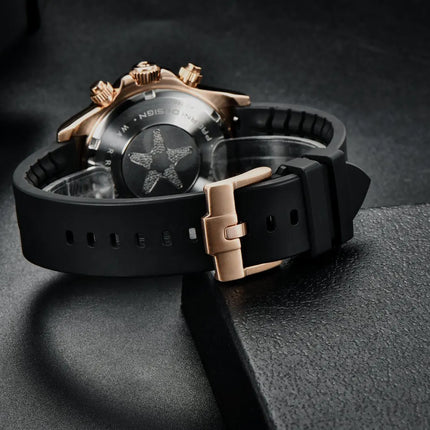 Nuovo Orologio da Uomo PAGANI DESIGN Cronografo di Lusso in Oro Rosa, Quadrante Blu Ghiaccio 40mm, Vetro Zaffiro, Impermeabile 100M, Cinturino in Gomma, Orologio Sportivo Maschile + CONFEZIONE REGALO