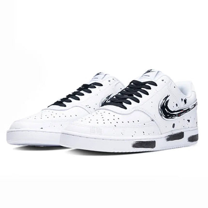 Sneakers Personalizzate Nike Court Vision 1 Low Ink Wash Stile Cinese Splatter Resistenti all'Usura Scarpe da Skate per Uomo platinumshop