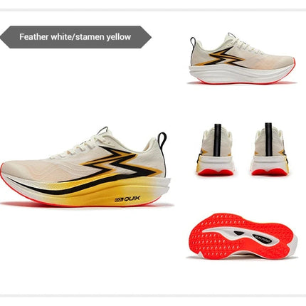 361 Degrees Flame 4.0 MIX Men Running Shoes Carbon Plate Racing Marathon Stable Rebound Wear-resistant Male Sneakers 672512204 PlatiNum