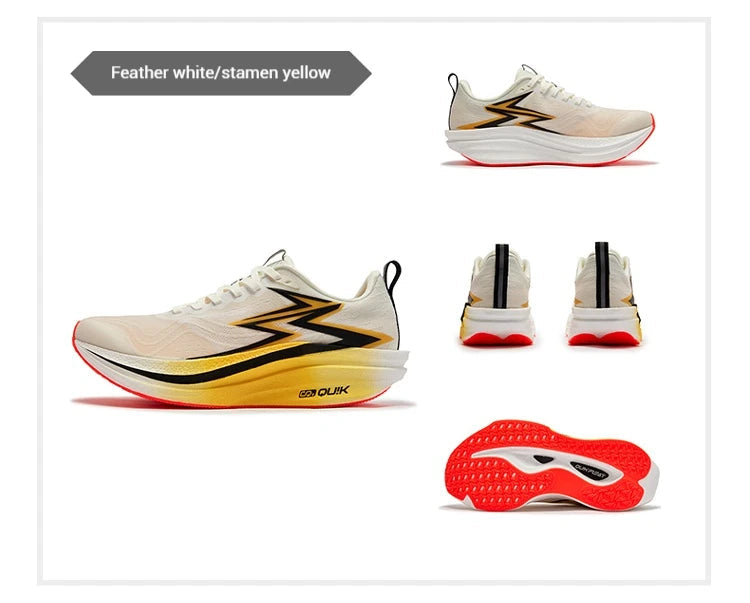361 Degrees Flame 4.0 MIX Men Running Shoes Carbon Plate Racing Marathon Stable Rebound Wear-resistant Male Sneakers 672512204 PlatiNum