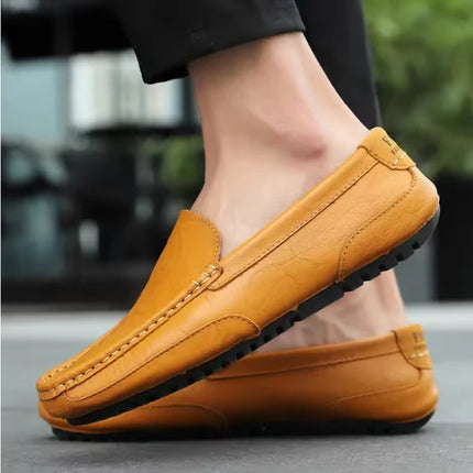 Scarpe Casual da Uomo con Suola Morbida, Mocassini Leggeri Antiscivolo per Guida, Taglie Grandi, Scarpe in Pelle Tenis Masculino