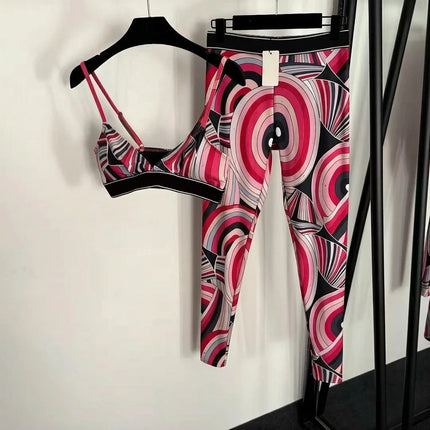 Nuovo Set Yoga da Donna 2026 con Fascia Marrone e Logo Firmato, Completo Sportivo da Donna di Marca Designer, Abbigliamento da Spiaggia platinumshop