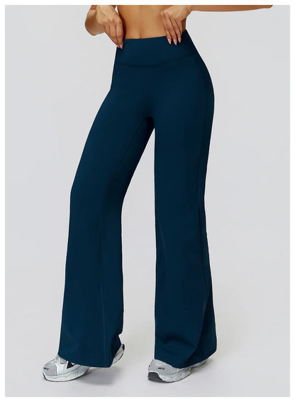 Yoga Pants High Waist Flare Leggings Women Gym Fitness Flared Trousers Breathable Wide Leg Pants Female Workout Dance Trousers
