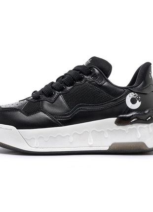 Scarpe da Corsa ONEMIX per Uomo, Tendenza Autunno Inverno, Morbide ed Elastiche con Assorbimento degli Urti, Tomaia in Pelle, Suola Spessa, Stile Sportivo Casual PlatiNum