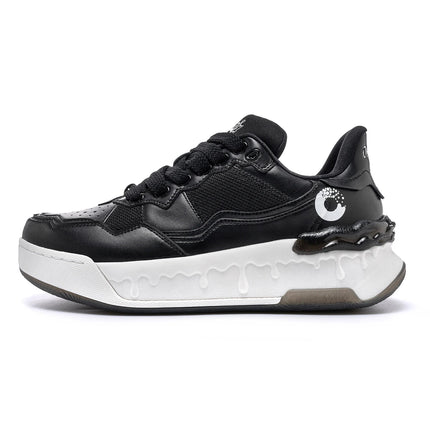 Scarpe da Corsa ONEMIX per Uomo, Tendenza Autunno Inverno, Morbide ed Elastiche con Assorbimento degli Urti, Tomaia in Pelle, Suola Spessa, Stile Sportivo Casual PlatiNum