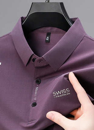 BROWON 2025 Été 2025 Tendances Polo T-shirt homme Manches courtes Anti-rides Col rabattu Mince Cool Business Tee Shirt Homme