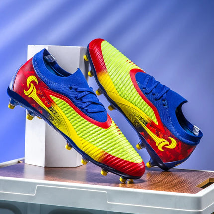 Nuovi Scarpini da Calcio per Uomo, Scarpe Sportive da Esterno per Ragazzi, Tacchetti Lunghi Antiscivolo Traspiranti, Scarpe da Calcio per Allenamento e Partite, Comode per Adulti